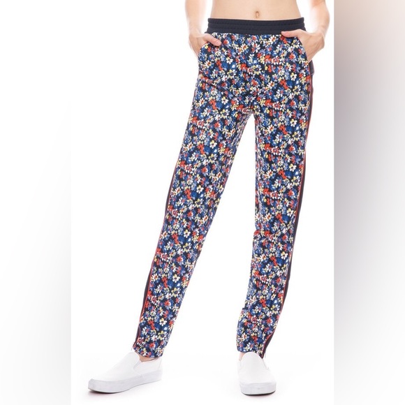 rag & bone Navy Floral Track Pants - Picture 3 of 6
